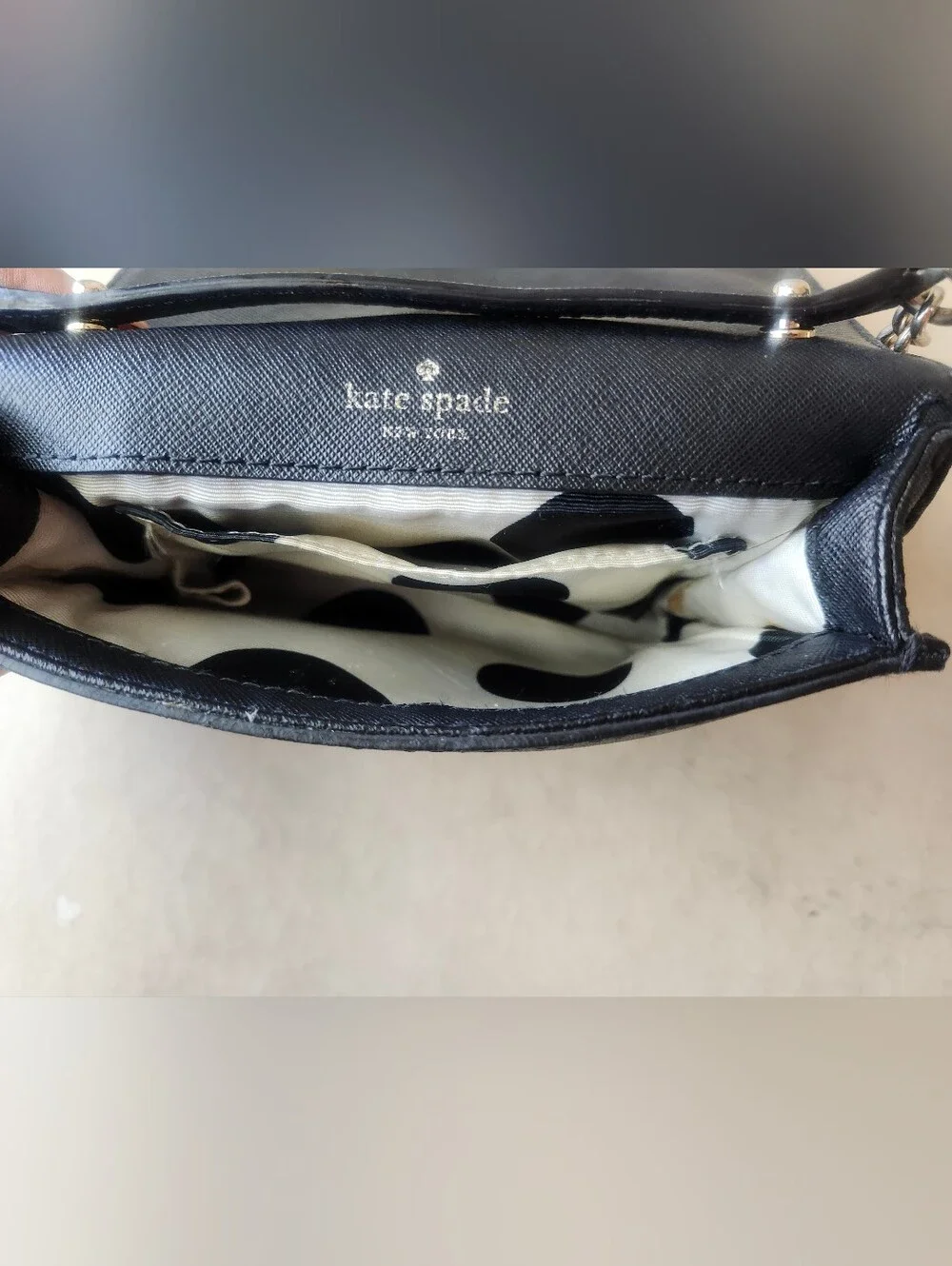 kate spade navy blue saffiano leather crossbody wallet
